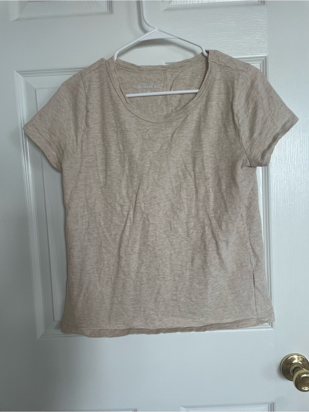 J. Crew Women's Short Sleeve Crewneck Tee - Light Beige
